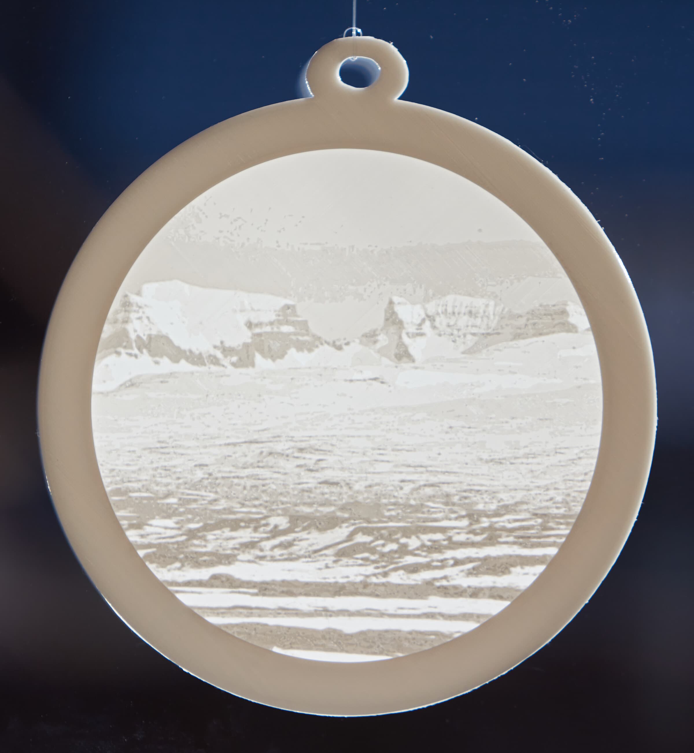 Dyrfjöll lithophane window art